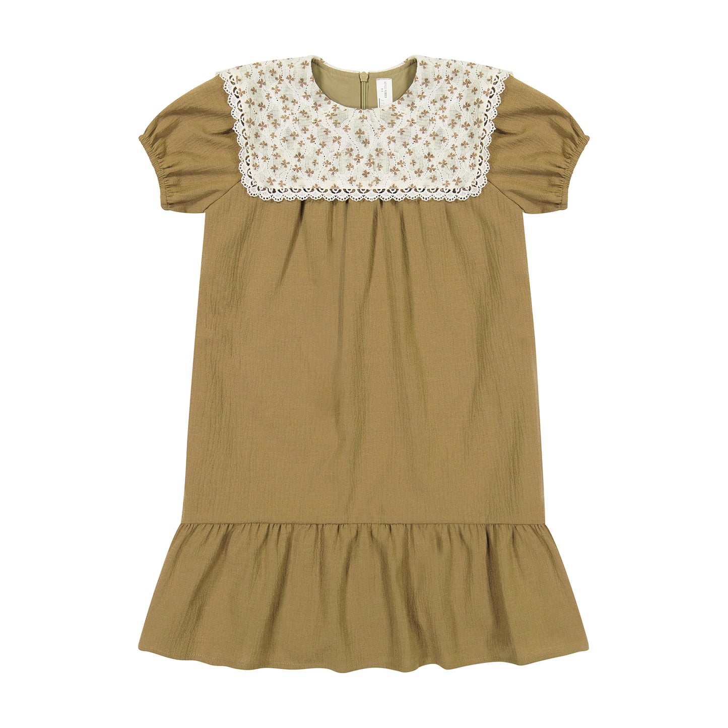 DRESS WITH BOW BIB COLLAR