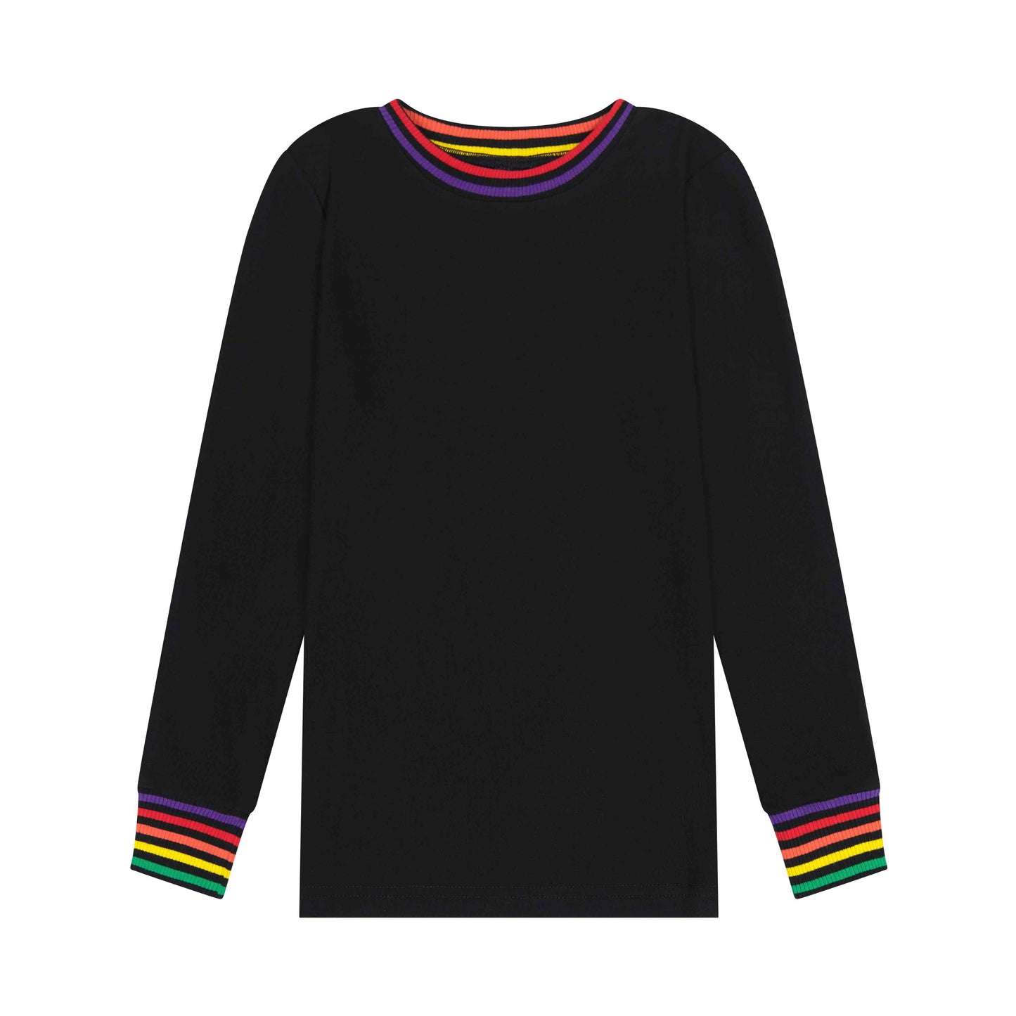 Rainbow Cuff Pajamas Top & Bottom