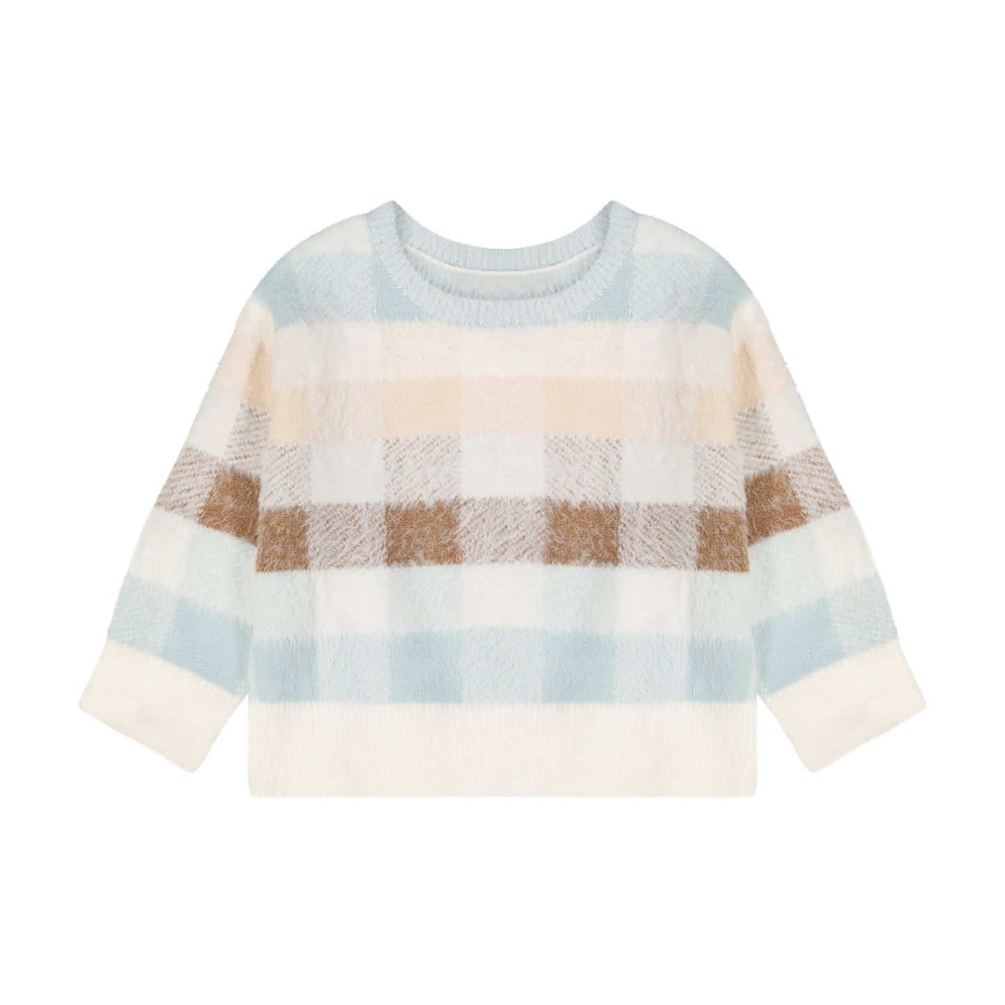 Plaid Knit Baby Sweater