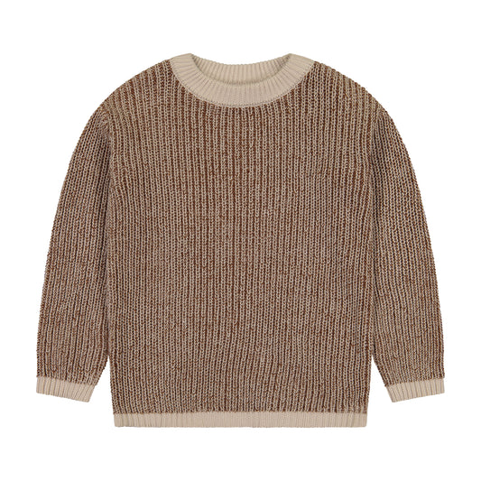 TWO TONE KNIT SWEATER