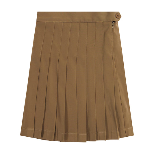 SOLID PLEATED SKIRT