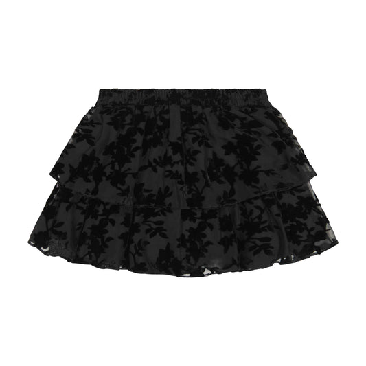 Velvet Floral Skirt