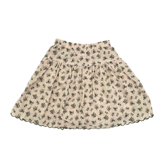 SCALLOP EDGE FLORAL SKIRT