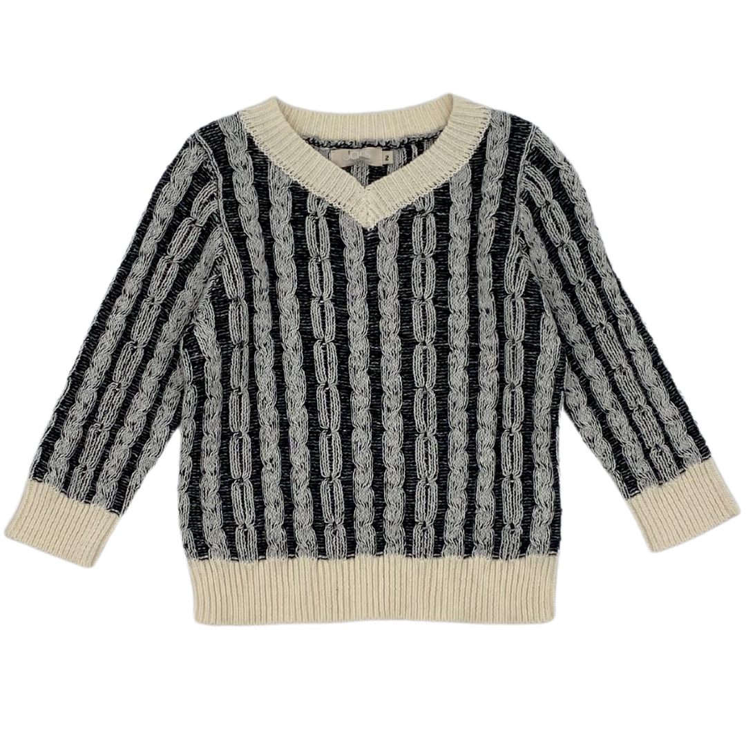 SPECKLED CABLE SWEATER