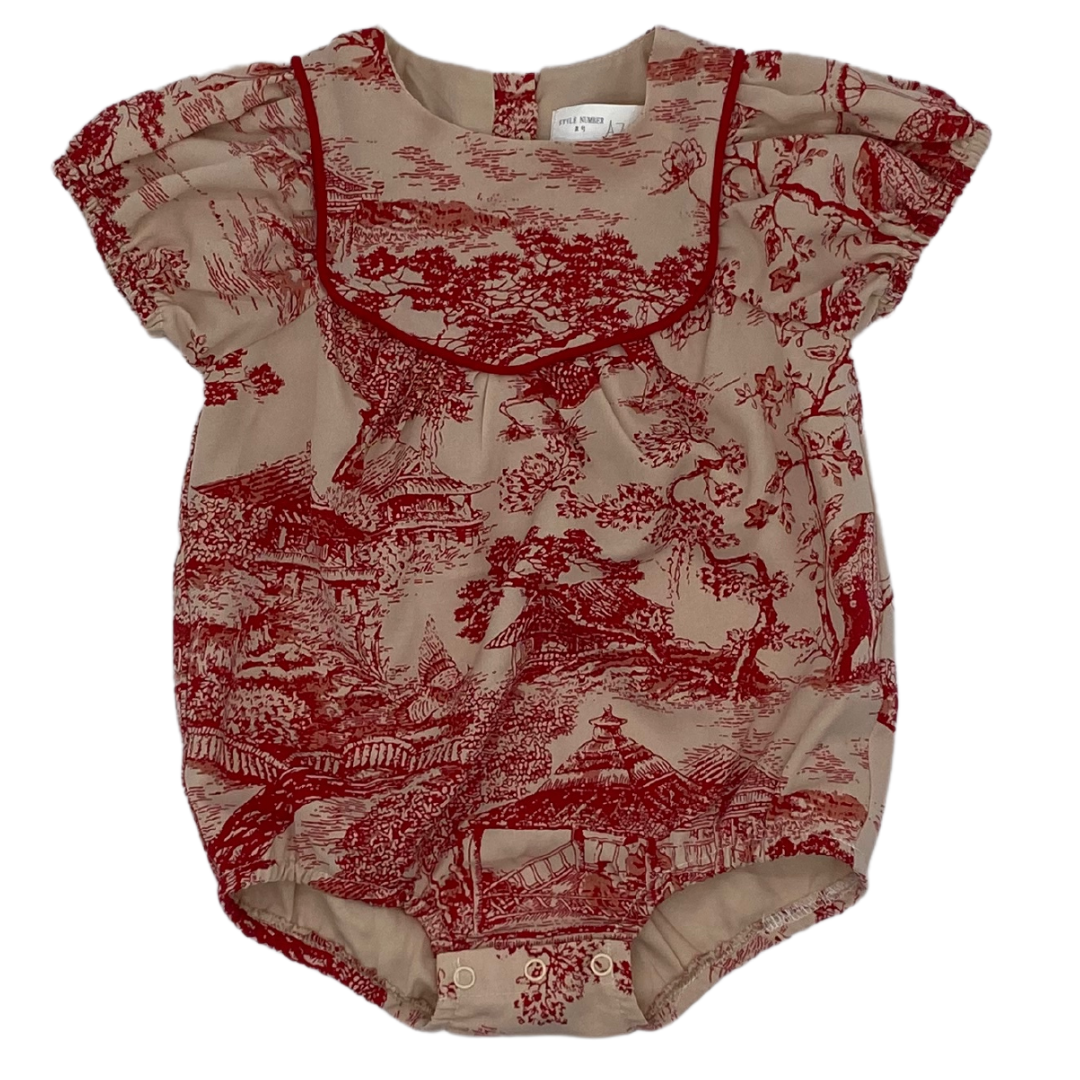 Toile Print Romper