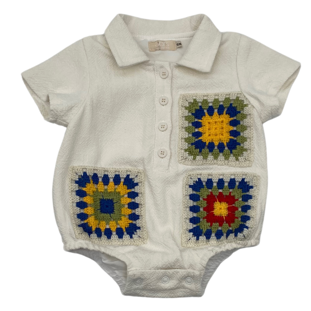 Crochet Square Pocket Romper