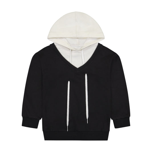 CONTRAST HOODIE TOP