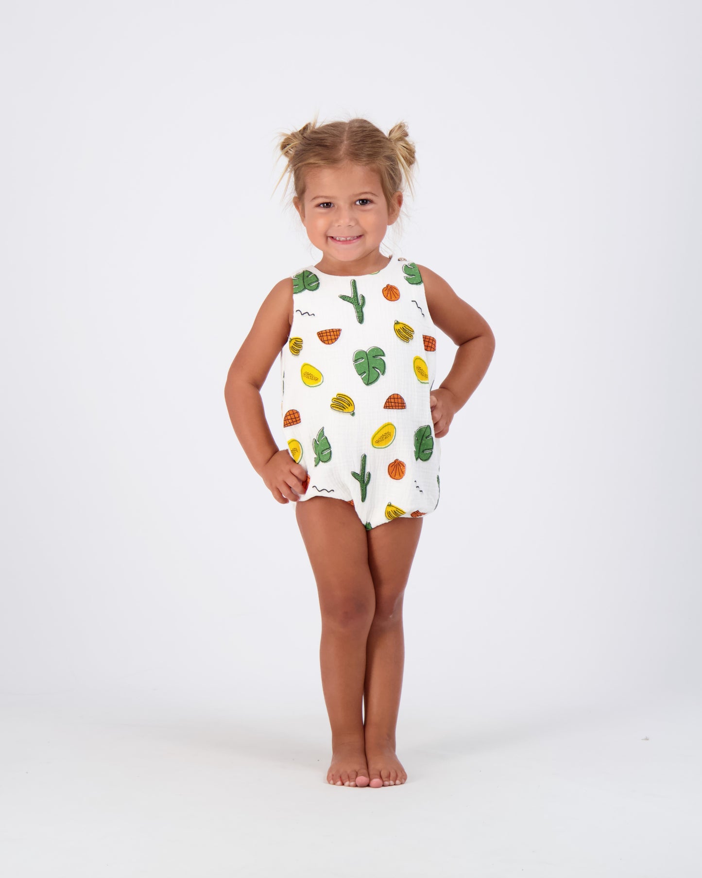 Printed Gauze Romper