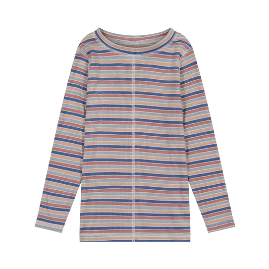 Stripe Coverstitch Pajamas Top & Bottom