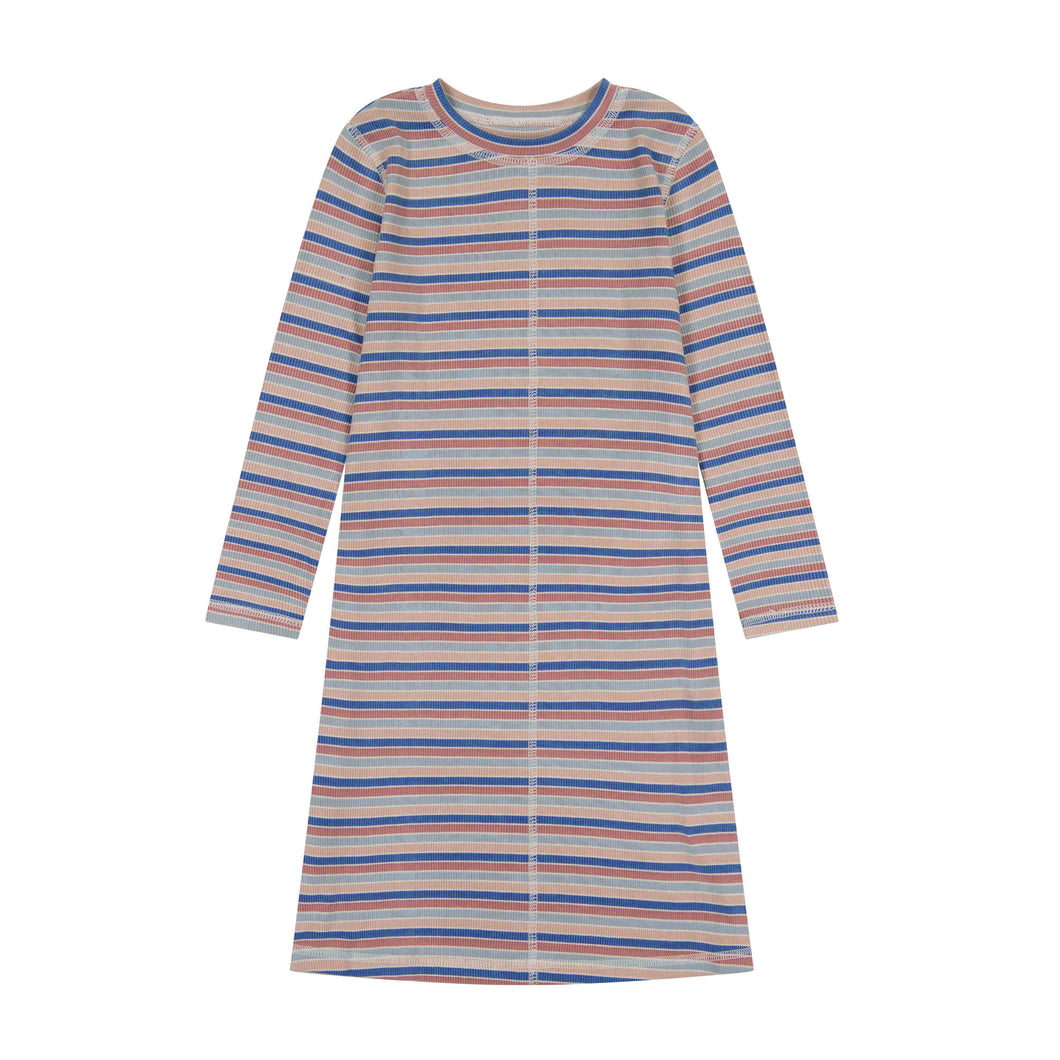 Exposed Seam Striped Nightgown