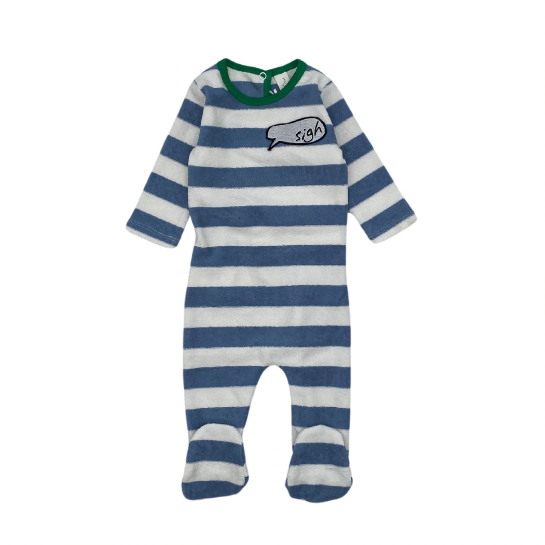 TERRY STRIPE ONESIE