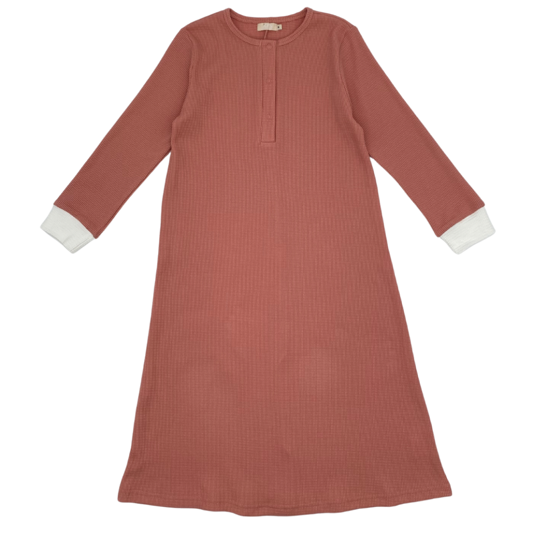 WAFFLE CONTRAST NIGHTGOWN