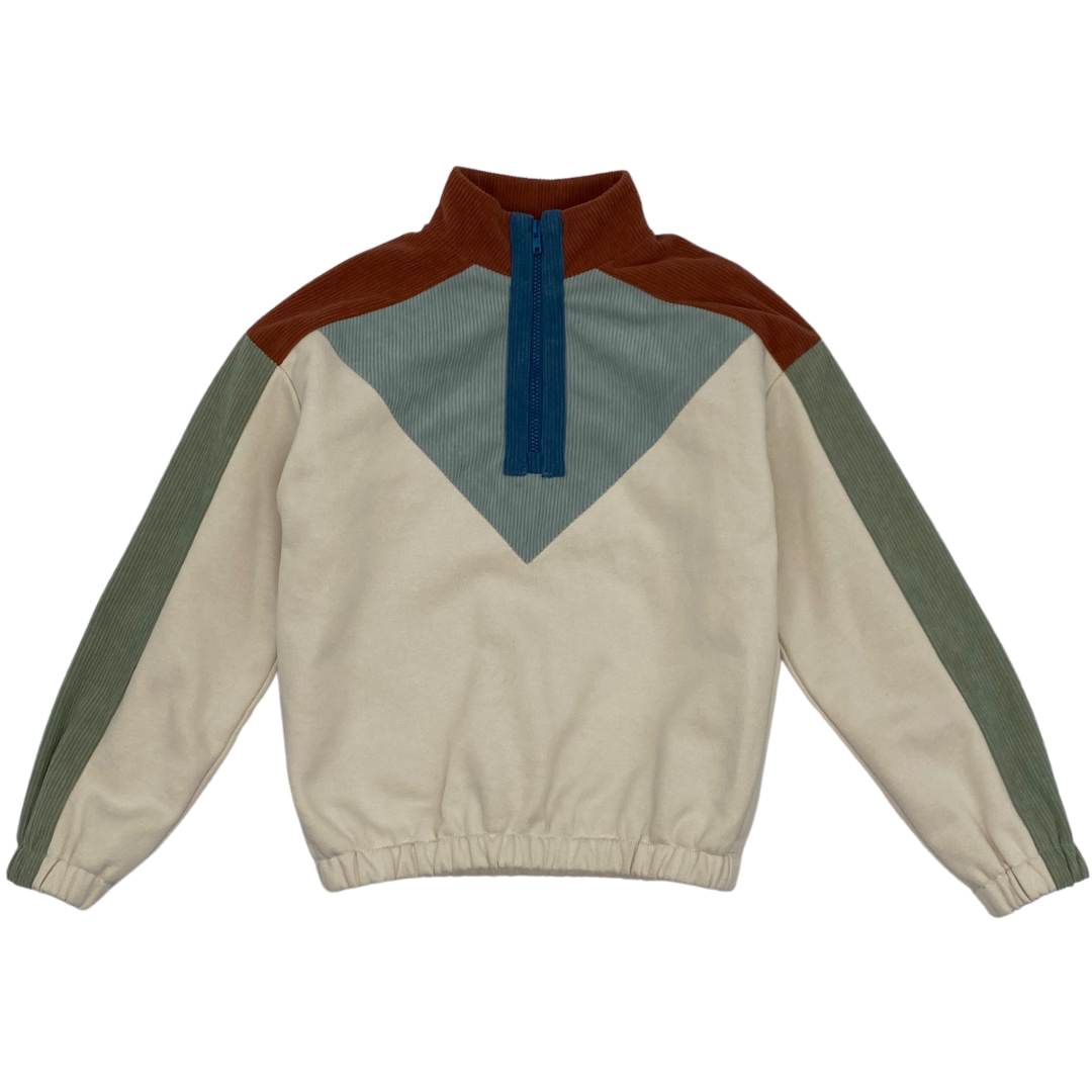 Corduroy Patchwork Sweatshirt