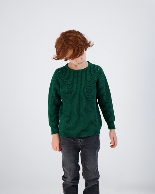 GREEN KNIT TOP