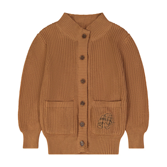 Embroidered Pocket Sweater Camel