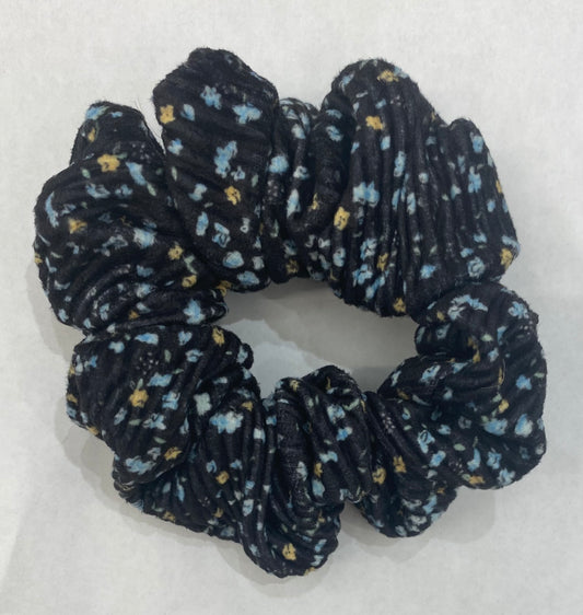 velour floral scrunchie